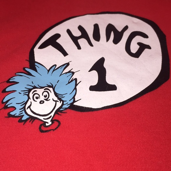 Dr. Seuss by Bumkins Thing 1 Infant Baby Bodysuit Red Size 3 Months - Picture 2 of 7